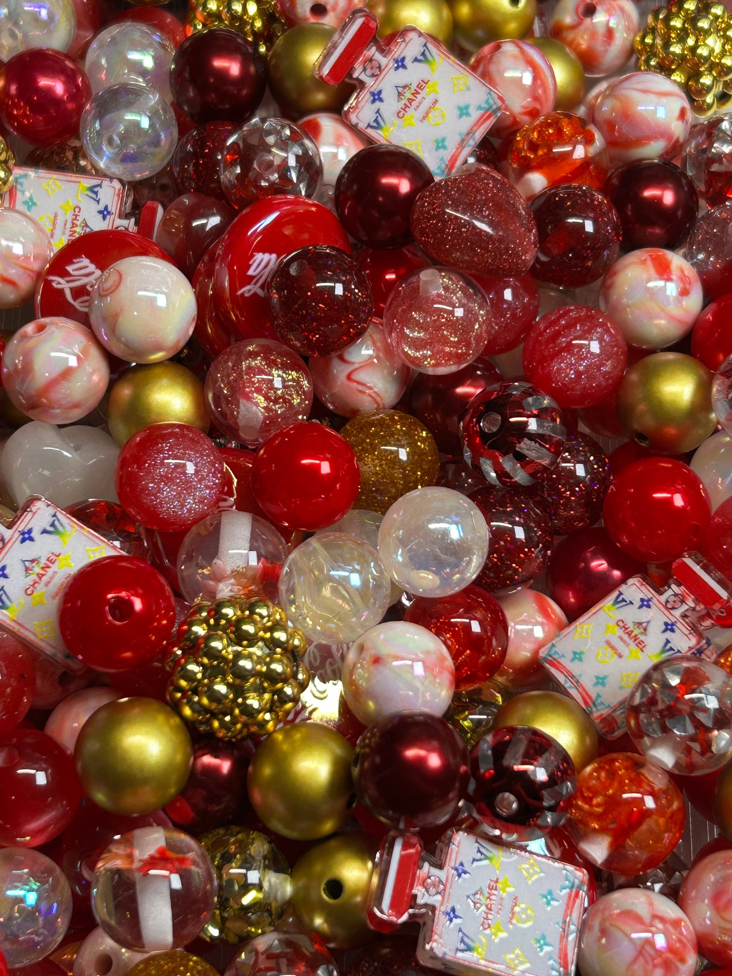 Acrylic bead mixes. Different colours