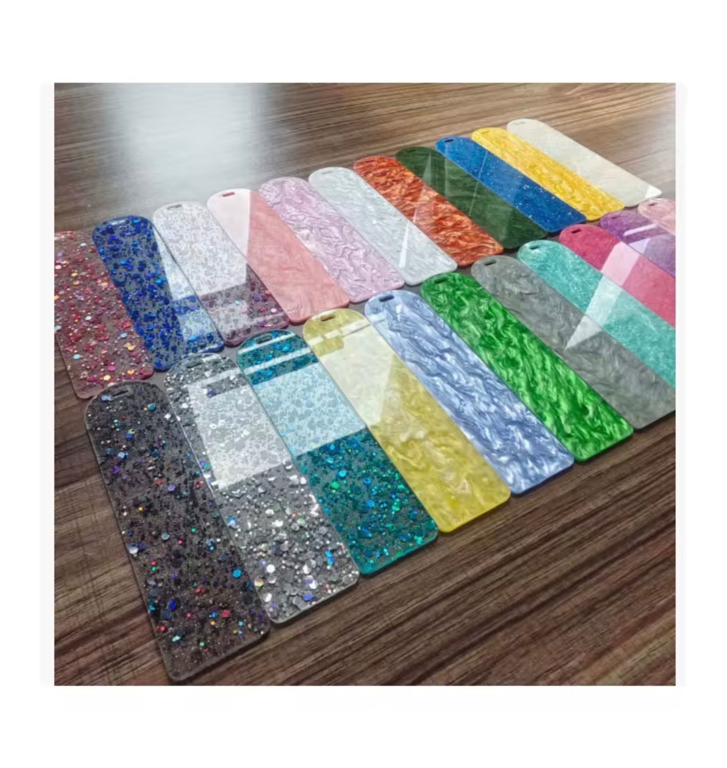 Resin bookmark colourful blank
