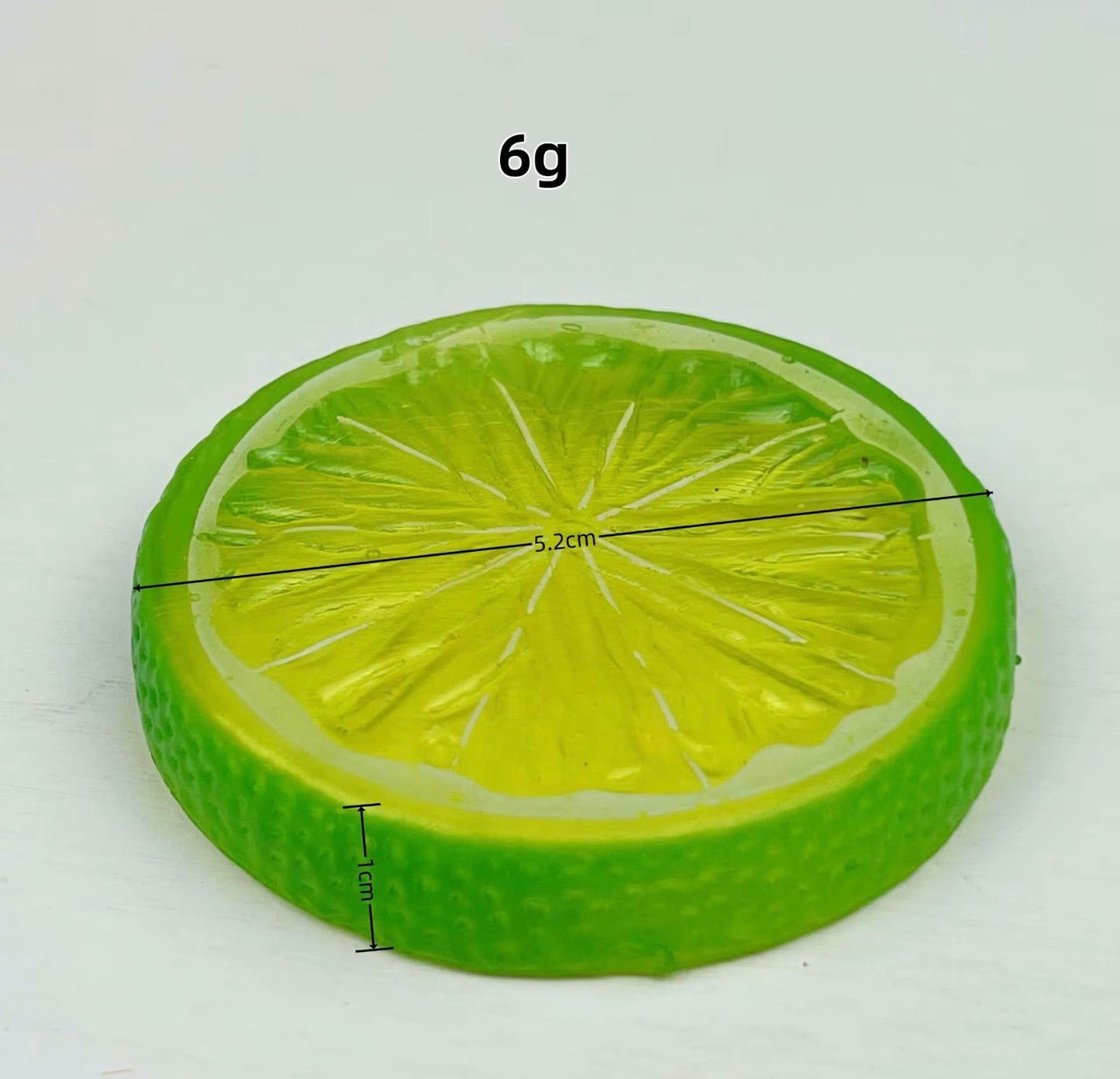 Fruit slices simulated fruit