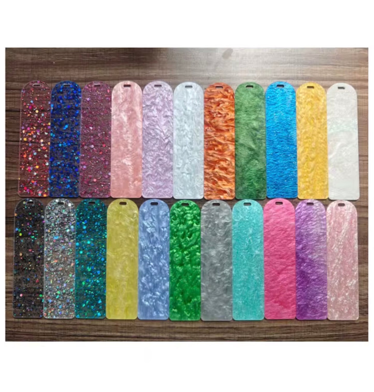 Resin bookmark colourful blank