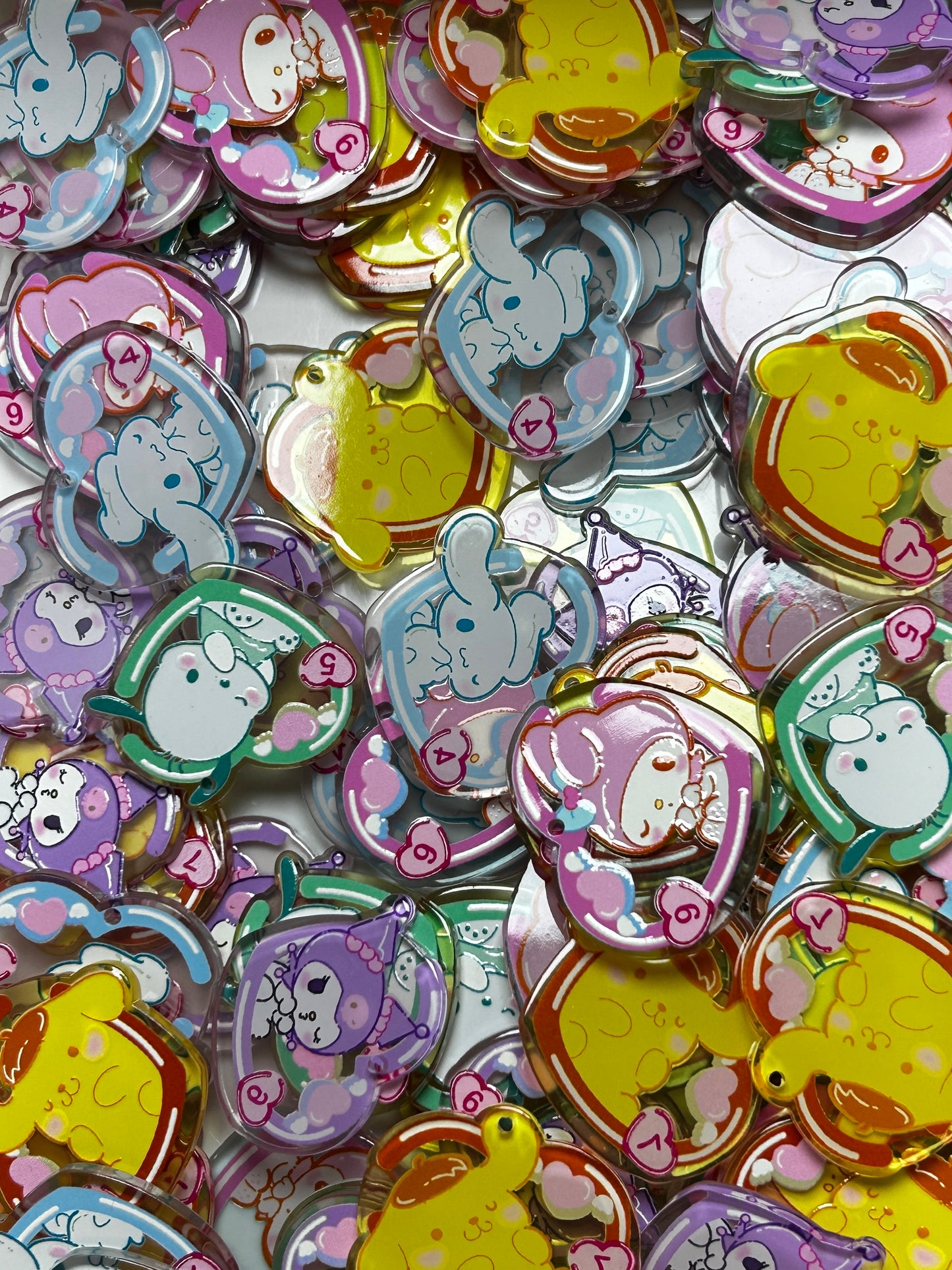 Acrylic charm slices