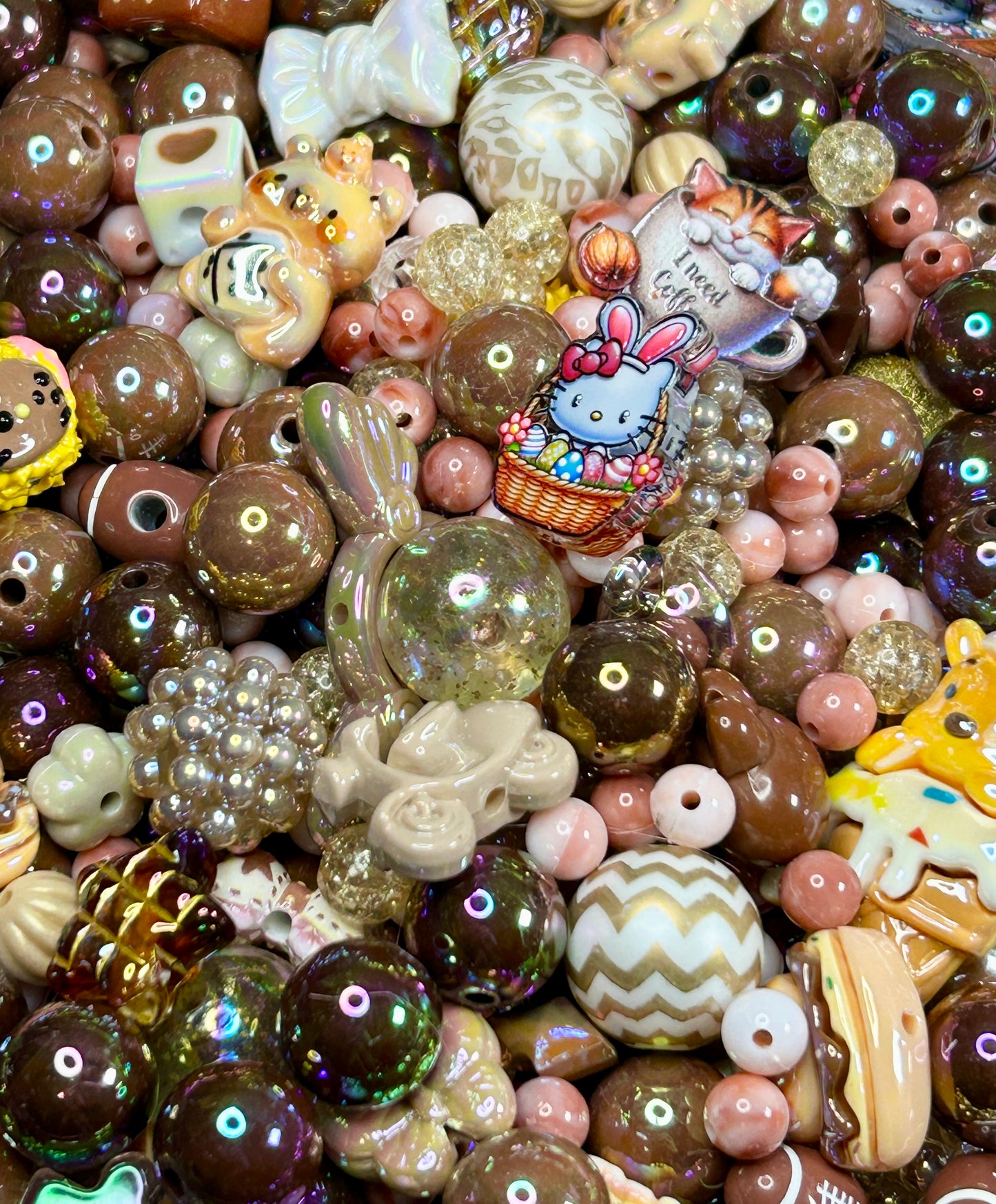 Acrylic bead mixes. Different colours