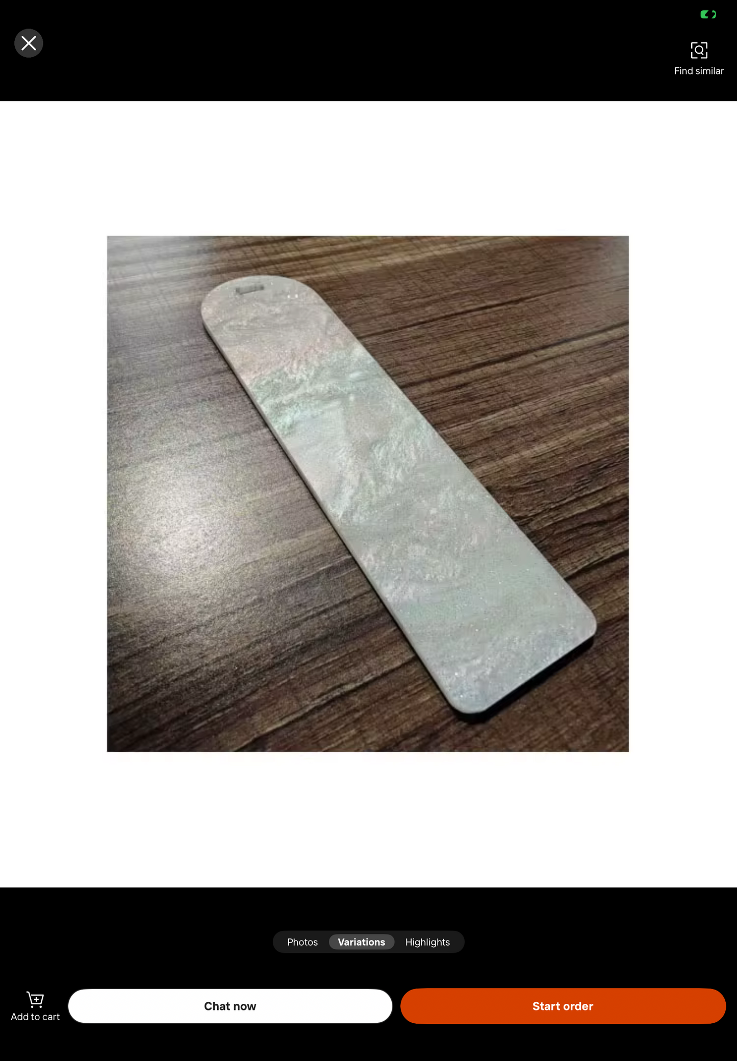 Resin bookmark colourful blank