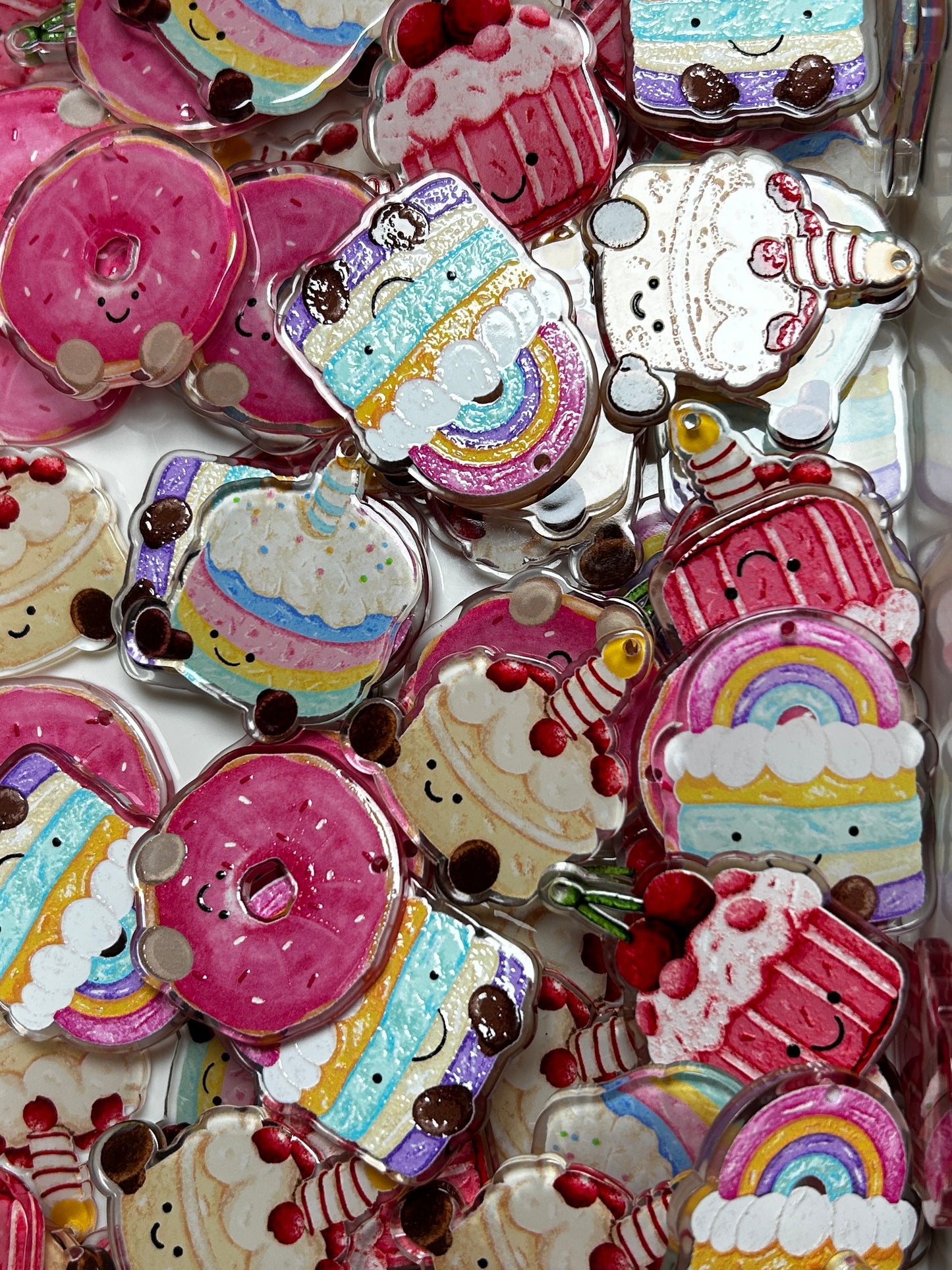 Acrylic charm slices