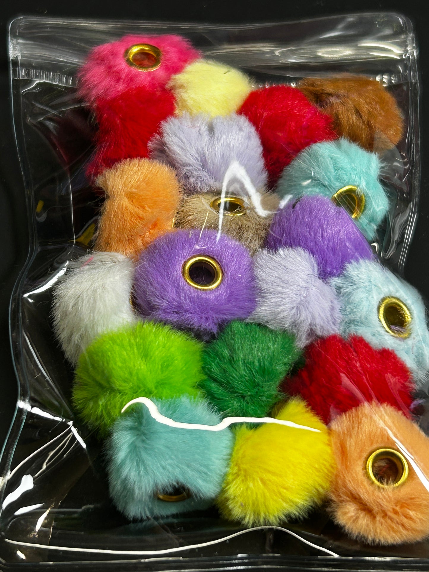 Fluffy beads x20 pcs