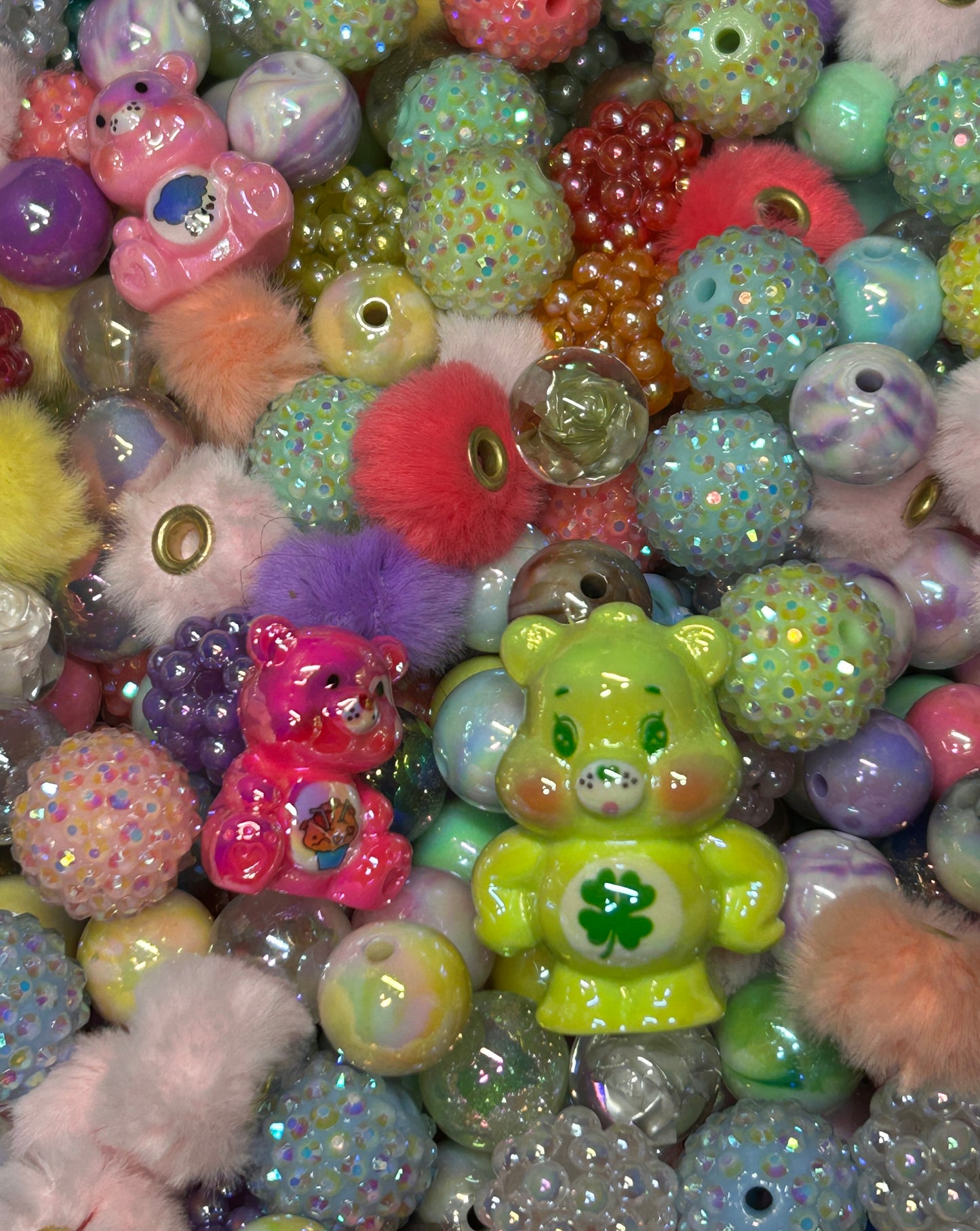Acrylic bead mixes. Different colours