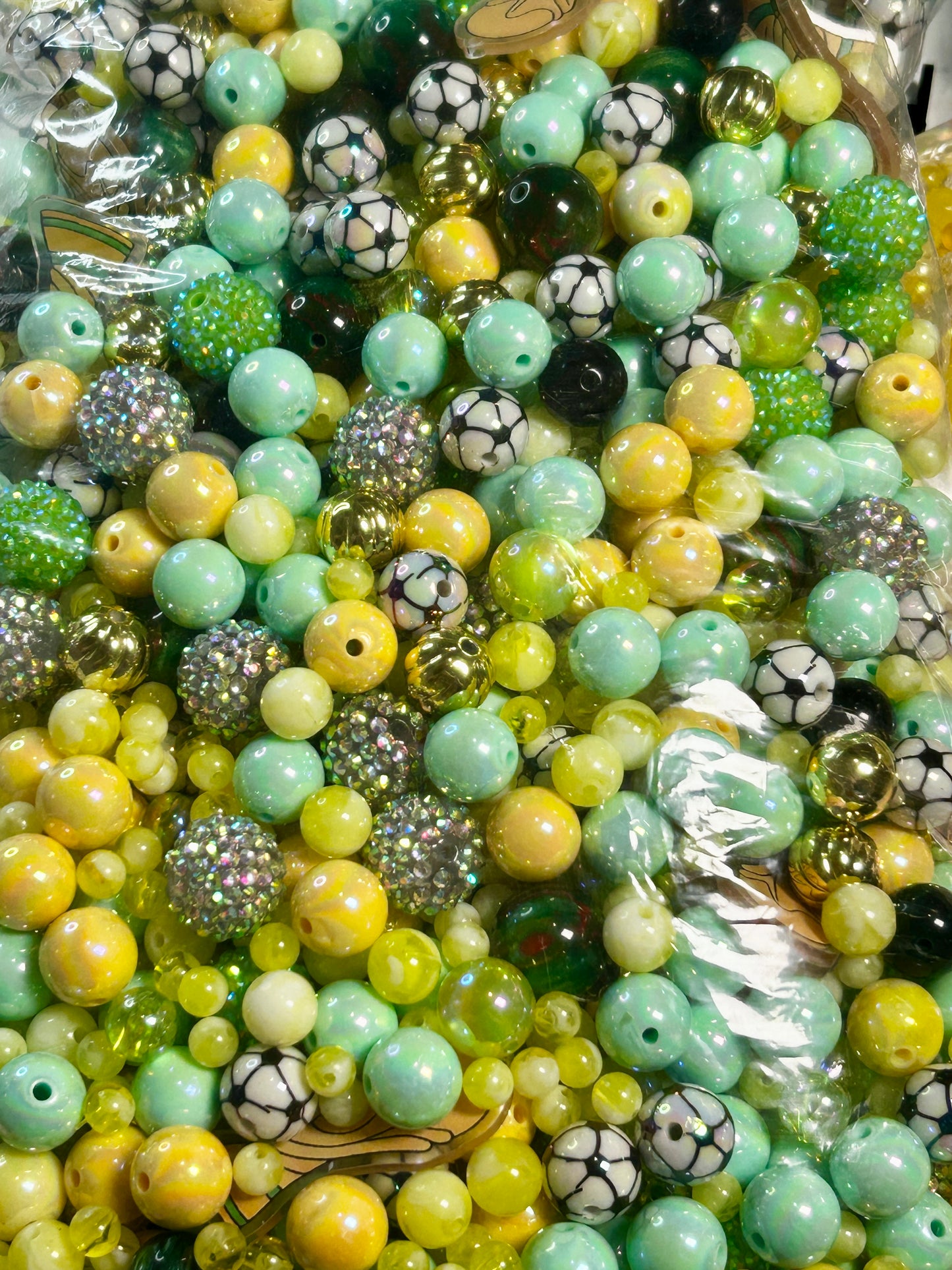 Acrylic bead mixes. Different colours